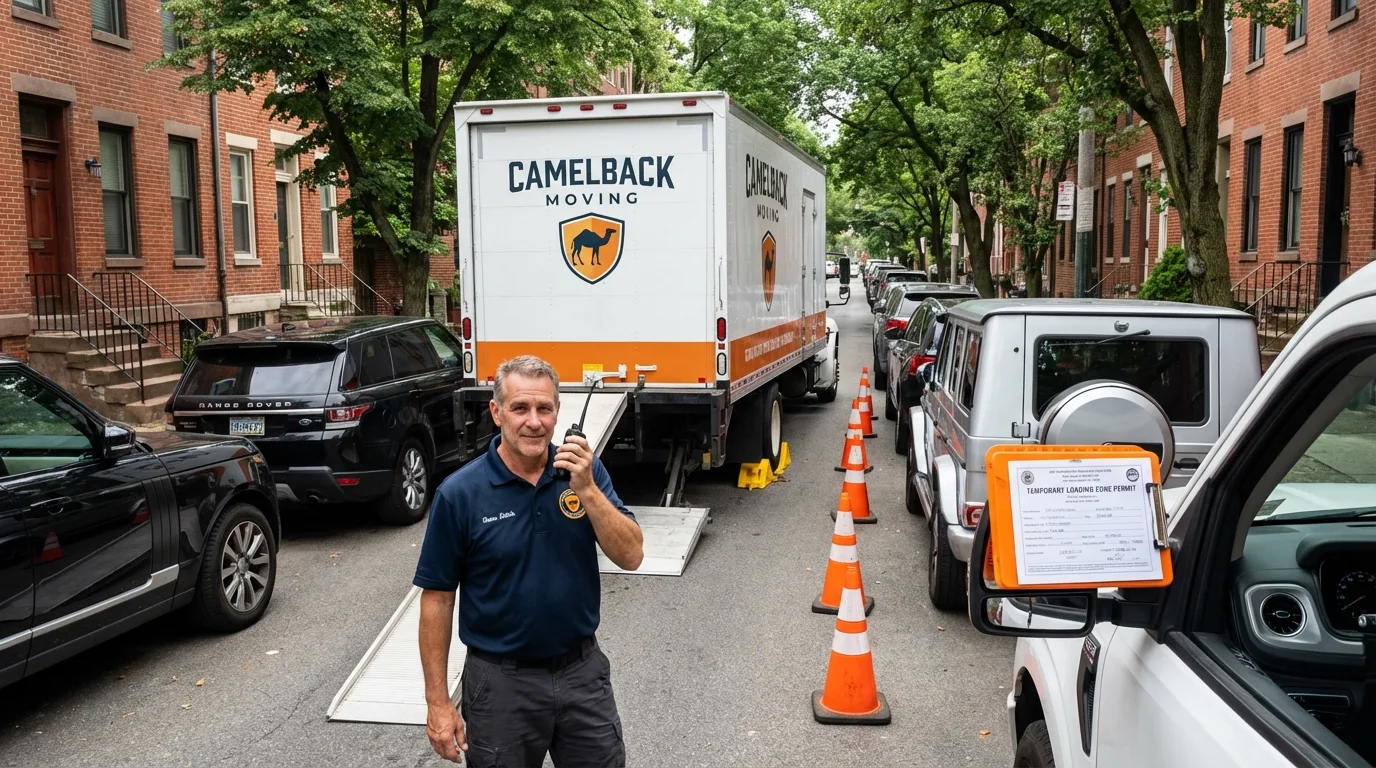 City street loading permit setup in Miller Place, NY
